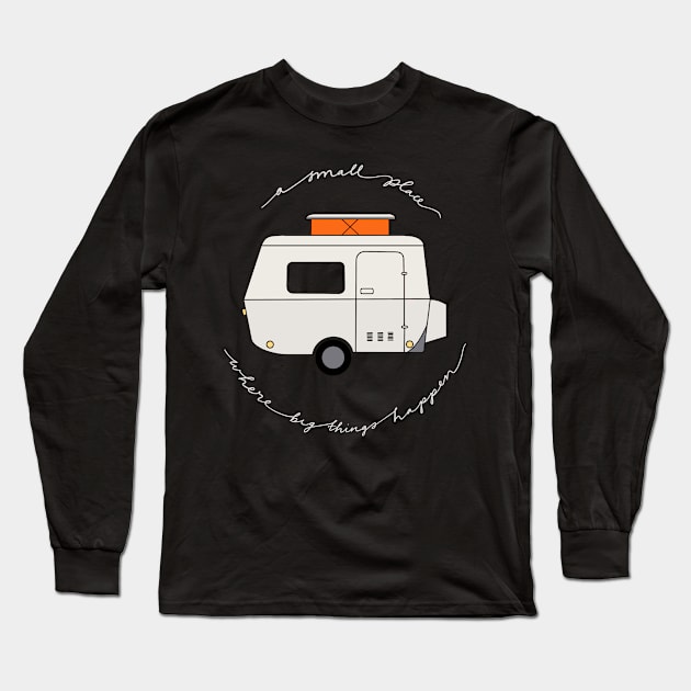 A Small Place Where Big Things Happen - Black Long Sleeve T-Shirt by EribaArt